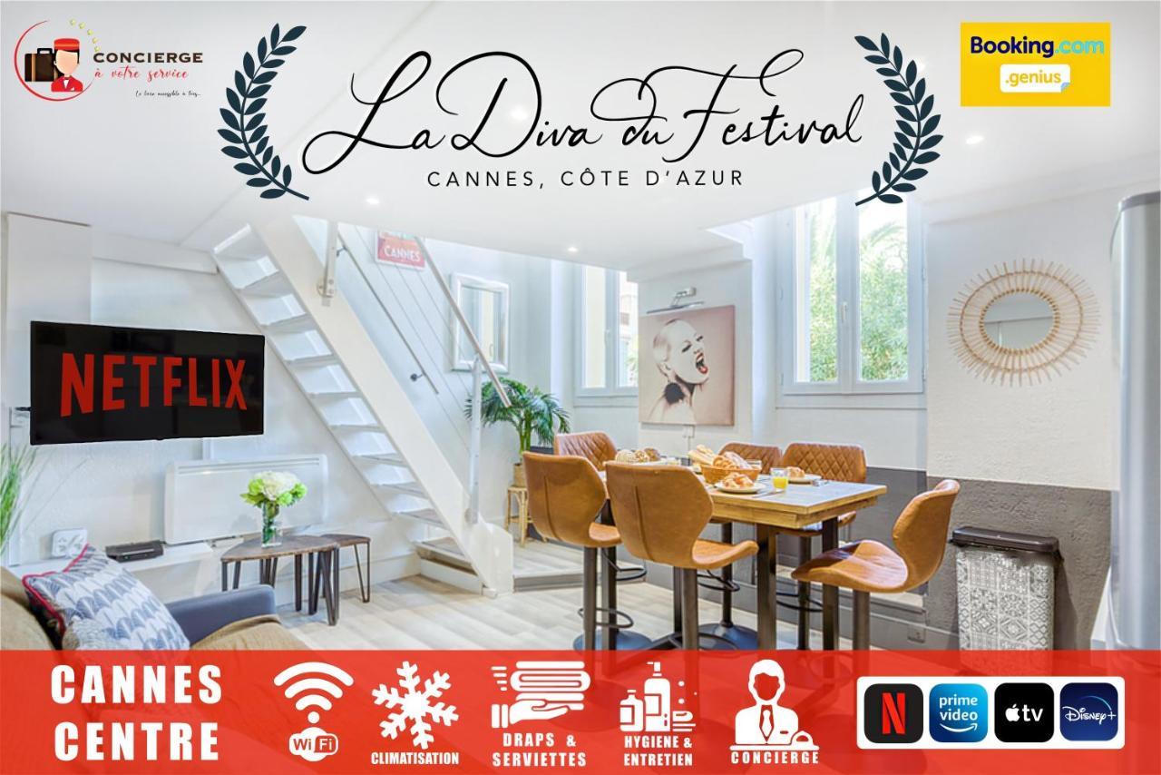 La Diva du Festival - 10 mn Palais&plages - Cosy&calme - Clim - Wifi Cannes Extérieur photo